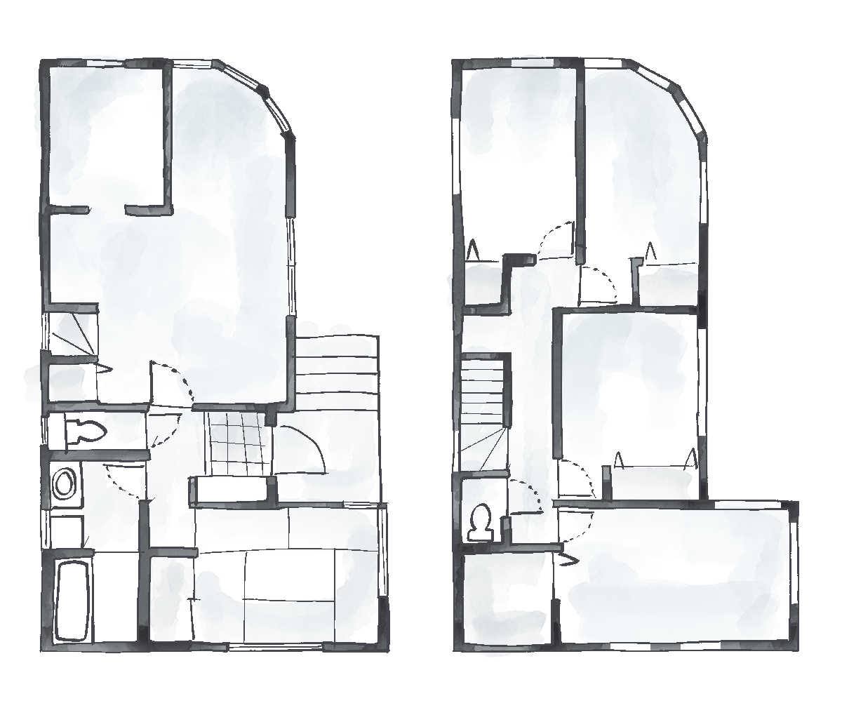 間取り変更リフォーム前の間取り図