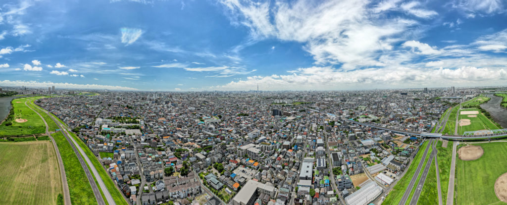江戸川区の上空写真