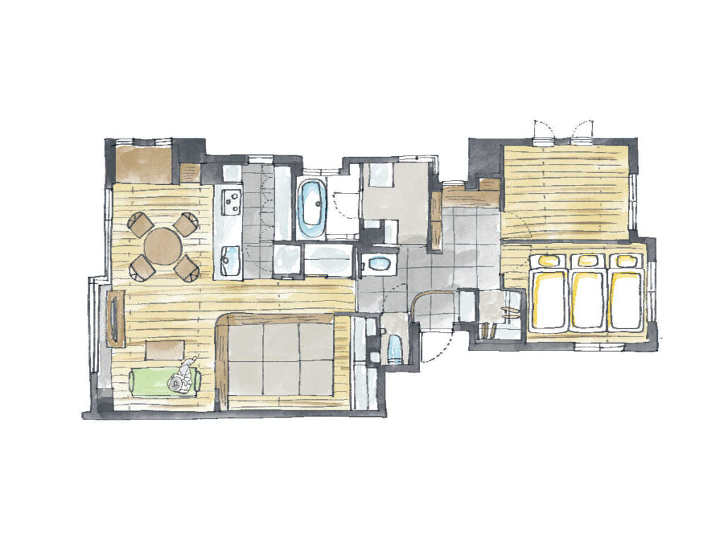千葉市中央区登戸のマンションリノベーション後の間取り図