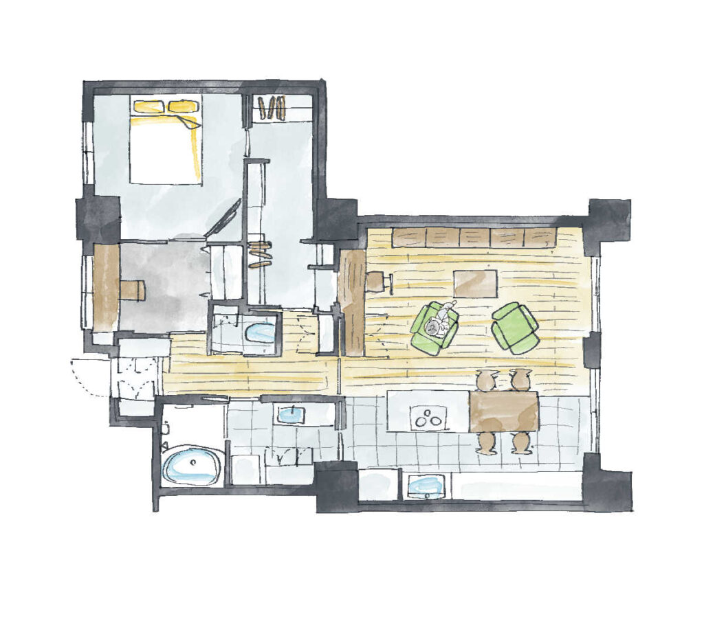 江東区白河のマンションリノベーション後の間取り図