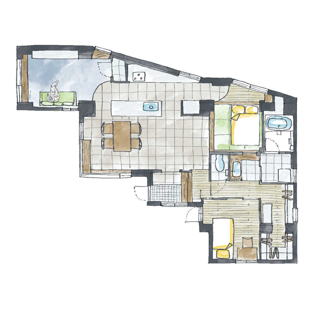 横浜市青葉区のマンションリノベーション後の間取り図