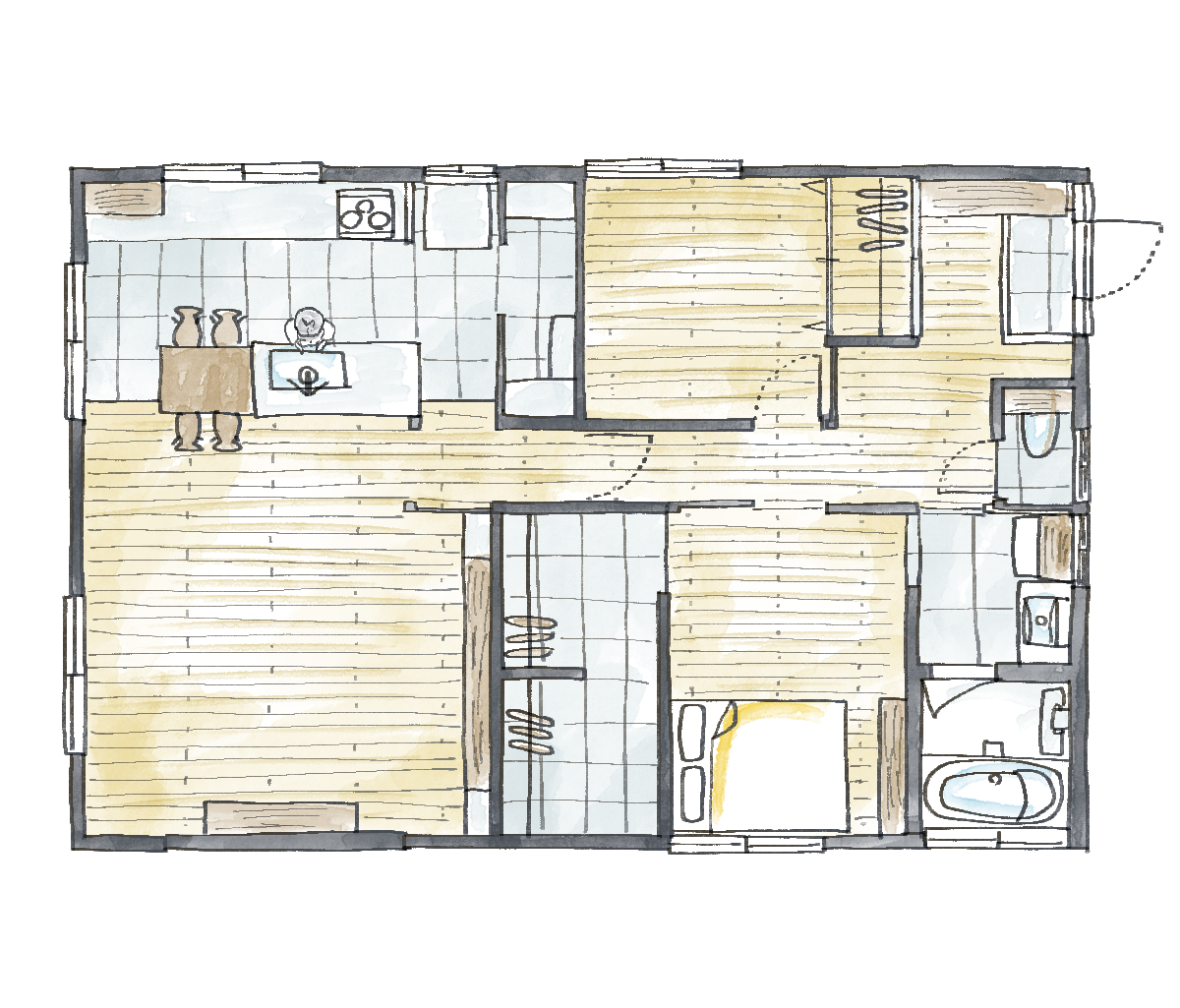 間取り変更リフォーム後の間取り図