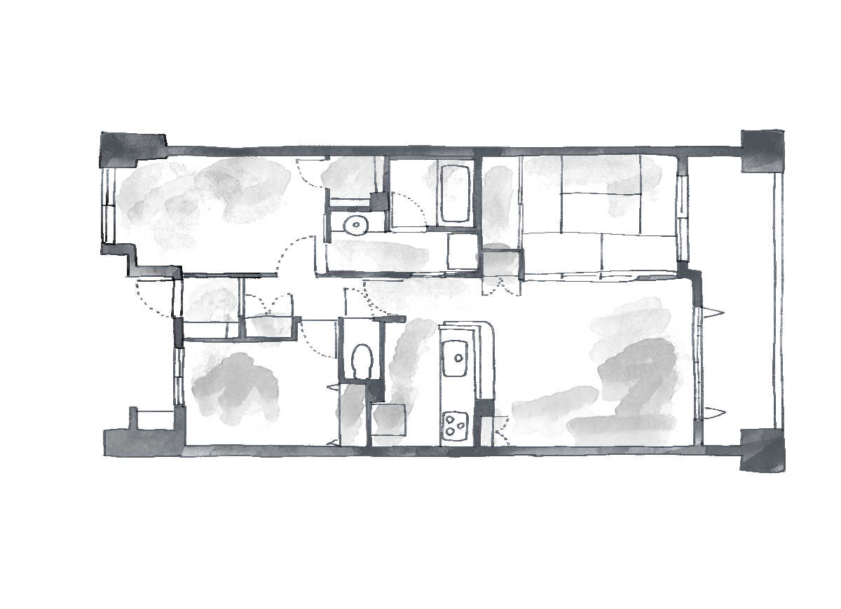 間取り変更リフォーム前の間取り図