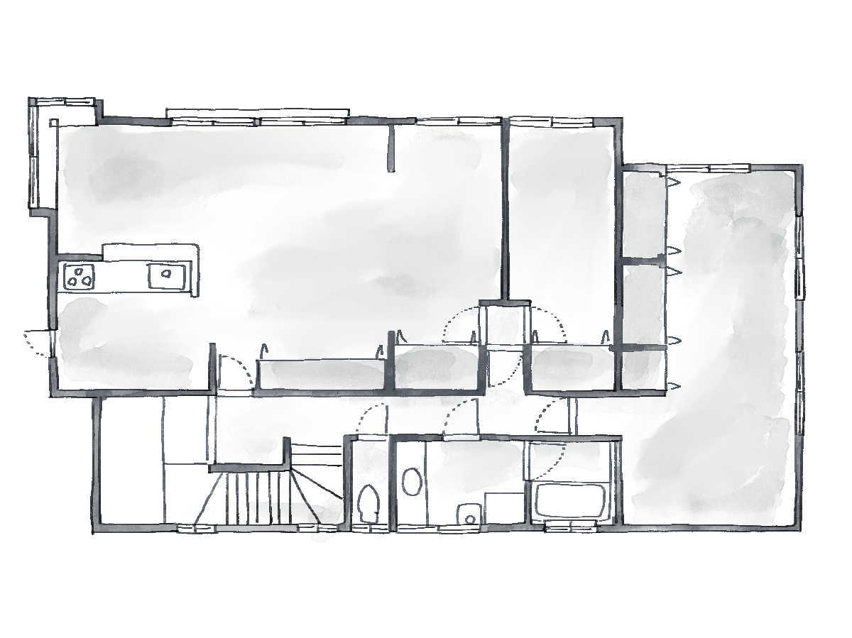 持ち家のリノベーション前の間取り図