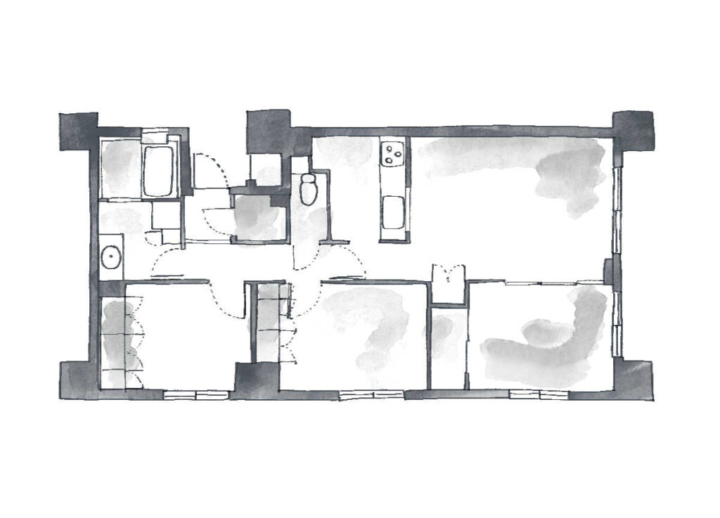 墨田区向島のマンションリノベーション前の間取り図