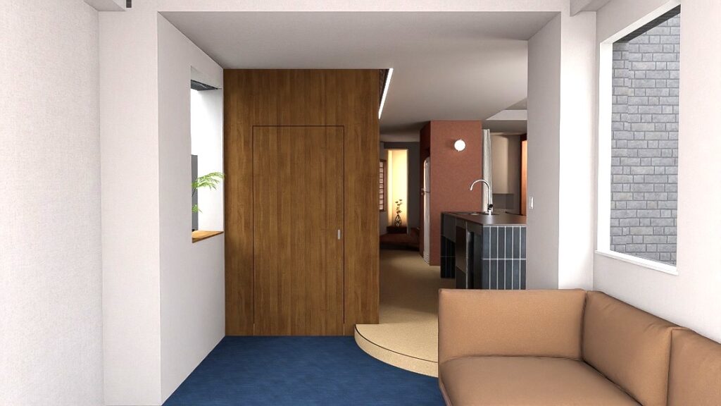 横浜市青葉区　マンションリノベーション見学会　リビング実例