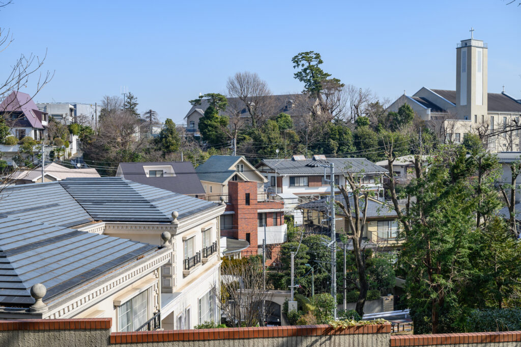 大田区田園調布の高級住宅街