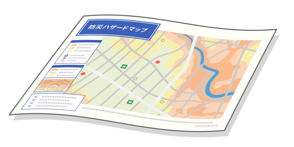 中古マンションのハザードマップ閲覧のイメージ