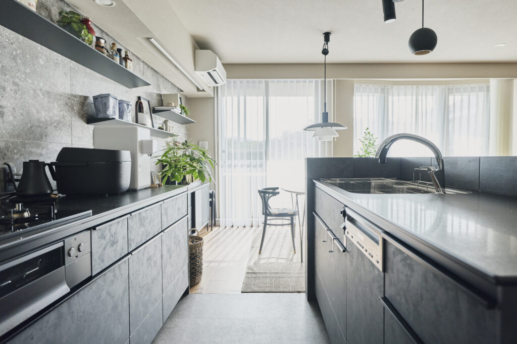 和モダンテイストのⅡ型おしゃれキッチン