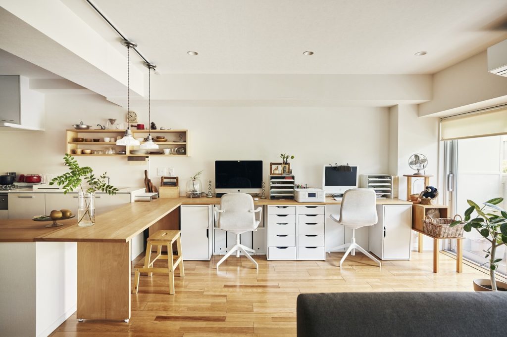 事例10【築41年】広々としたLDKとコの字型のカウンターキッチン