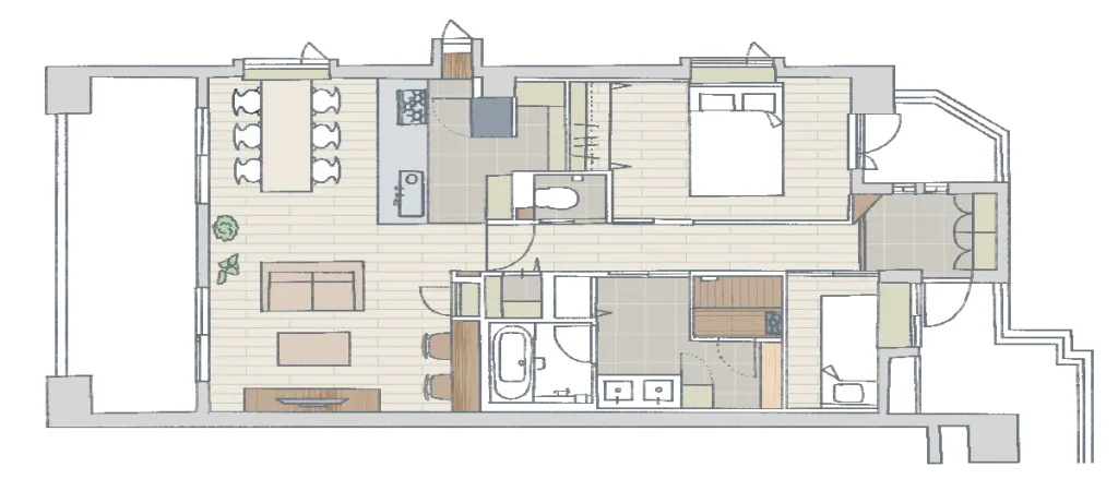マンションのサウナ設置間取り図after