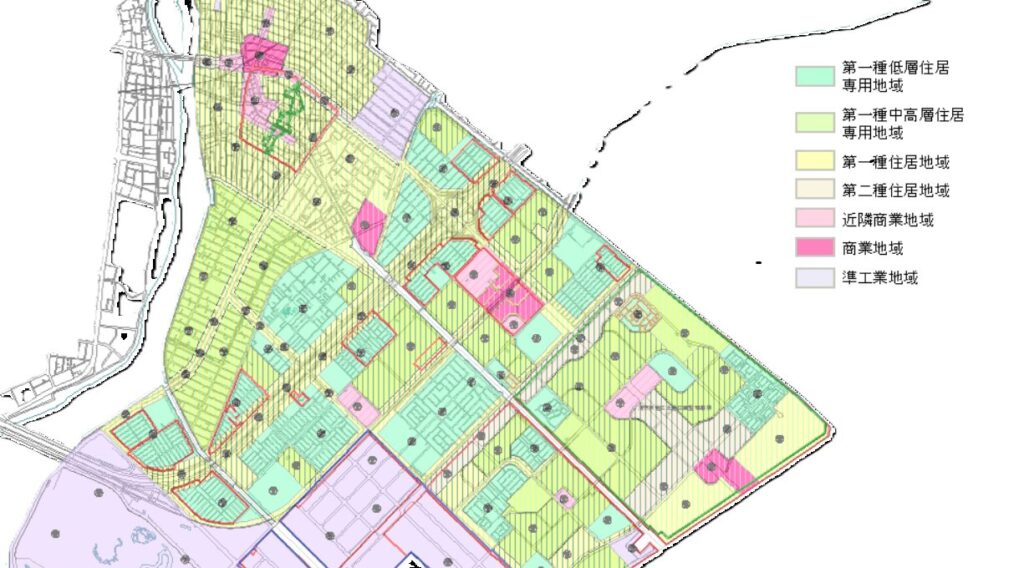 浦安市の用途地域マップ