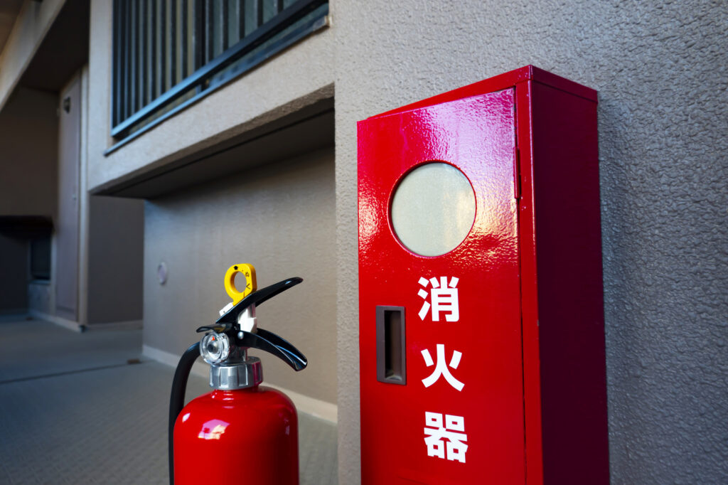 マンション民泊施設の消火器