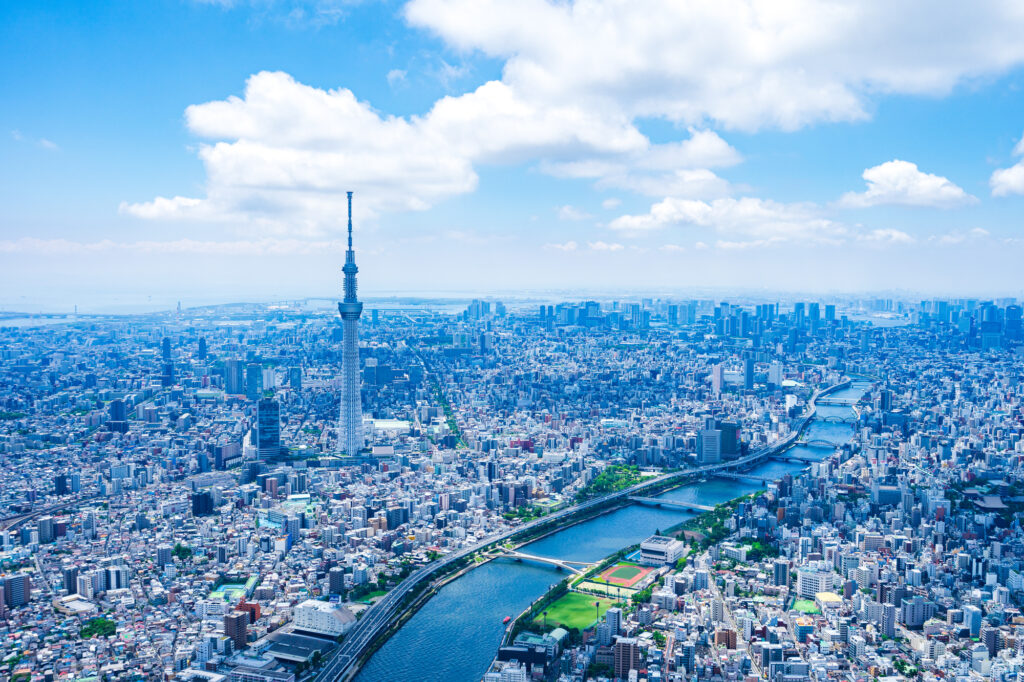 民泊180日ルールの対象となる東京の街並み