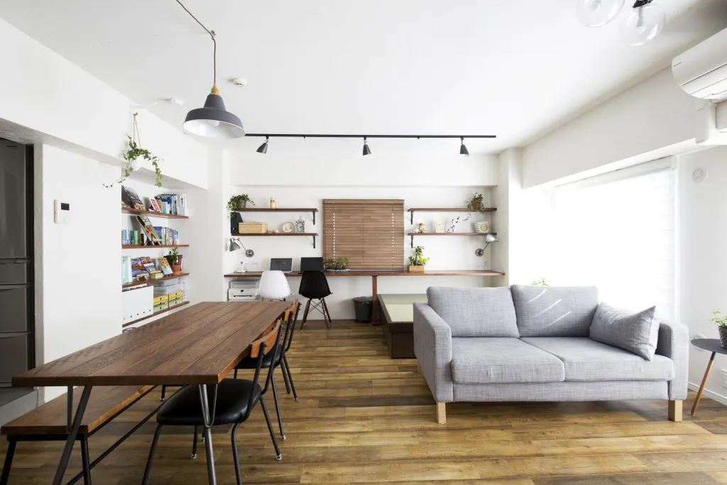 和室とキッチンを一体化した90平米マンションリノベーション事例