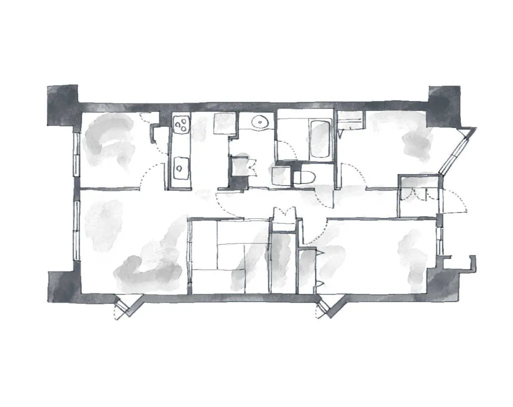 板橋区のマンションリノベーション間取り図BEFORE