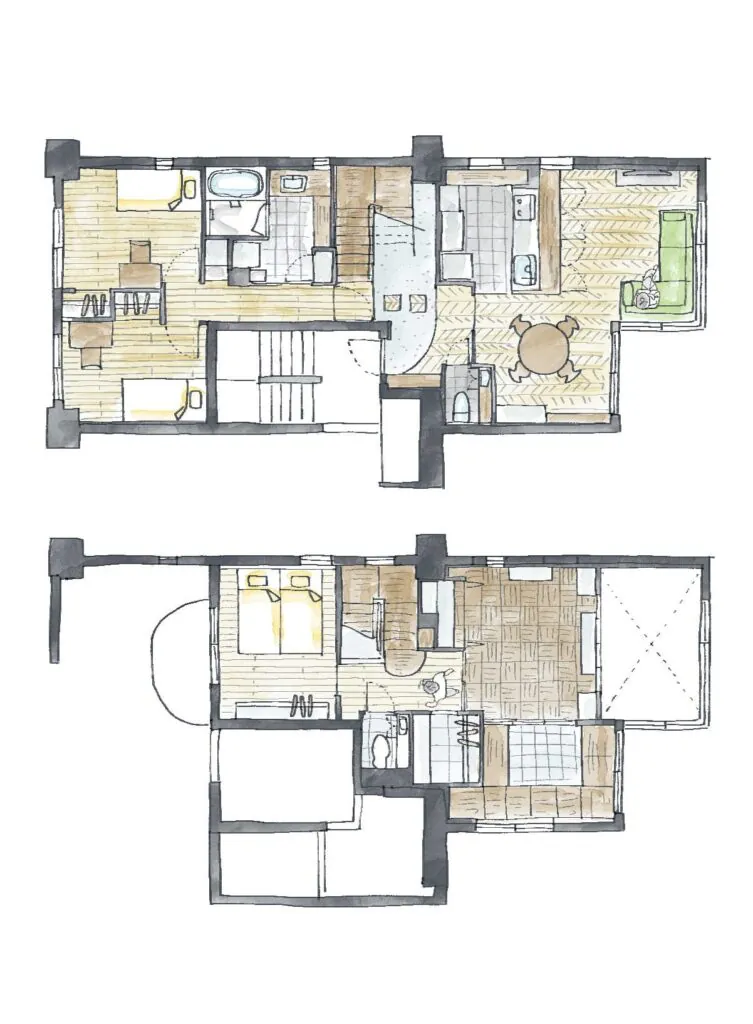 メゾネットマンションのリノベーション後の間取りのAfter