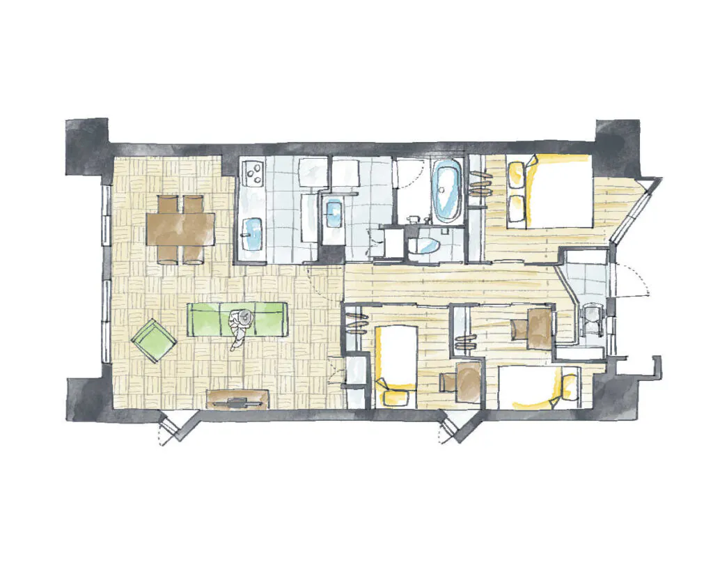 板橋区のマンションリノベーション間取り図AFTER